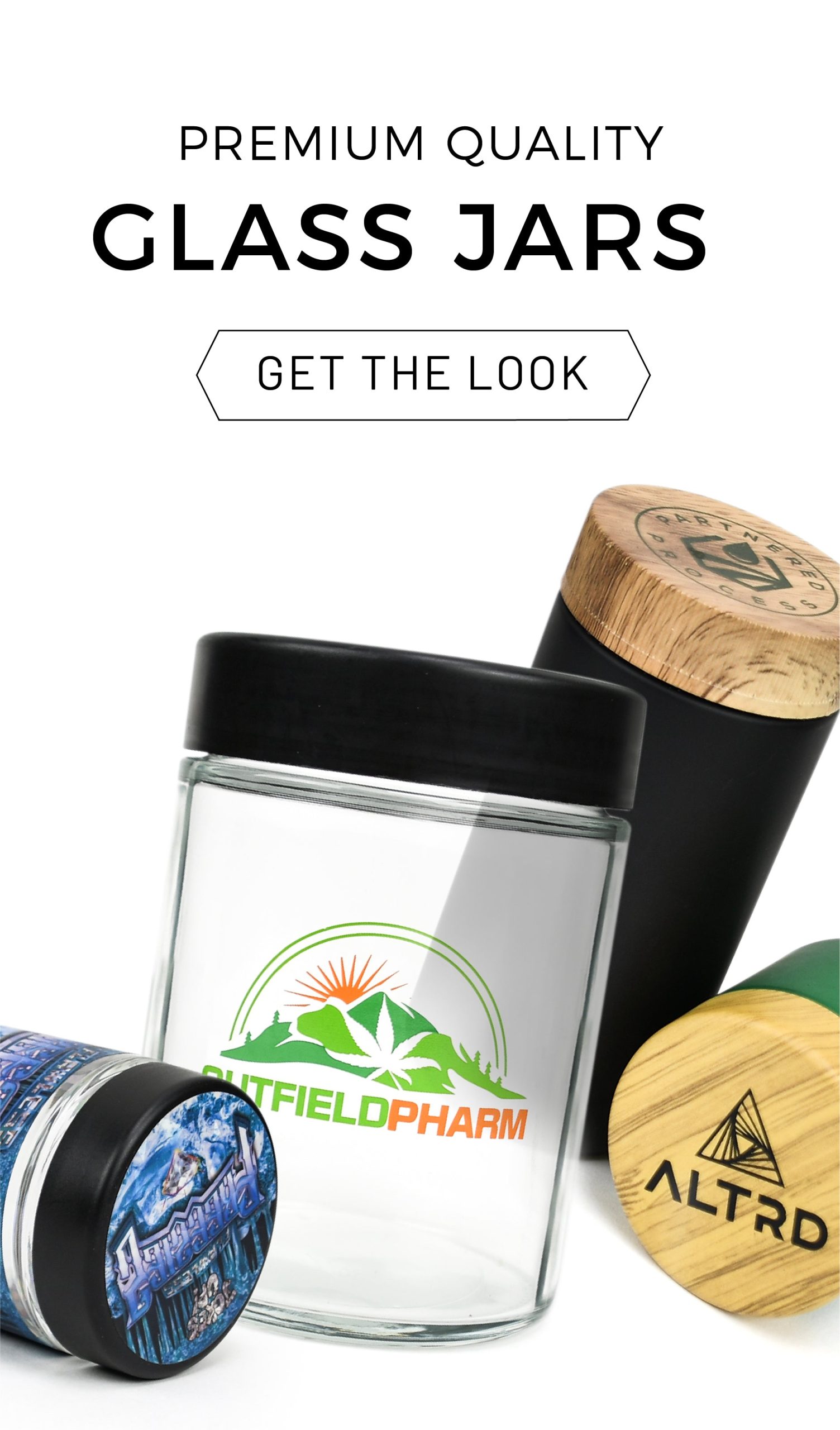 Branded Glass Jars with Logo